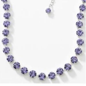 Touchstone Crystal by Swarovski Violet Purple Glitz Crystal Statement Necklace